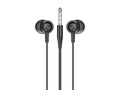Techancy Auriculares Intra TD8025 Fio 3.5mm Estereo com Microfone Cabo 1.2M Cancelamento Ruido Som HD Compativel iPhone Samsung Huawei Xiaomi PC Preto