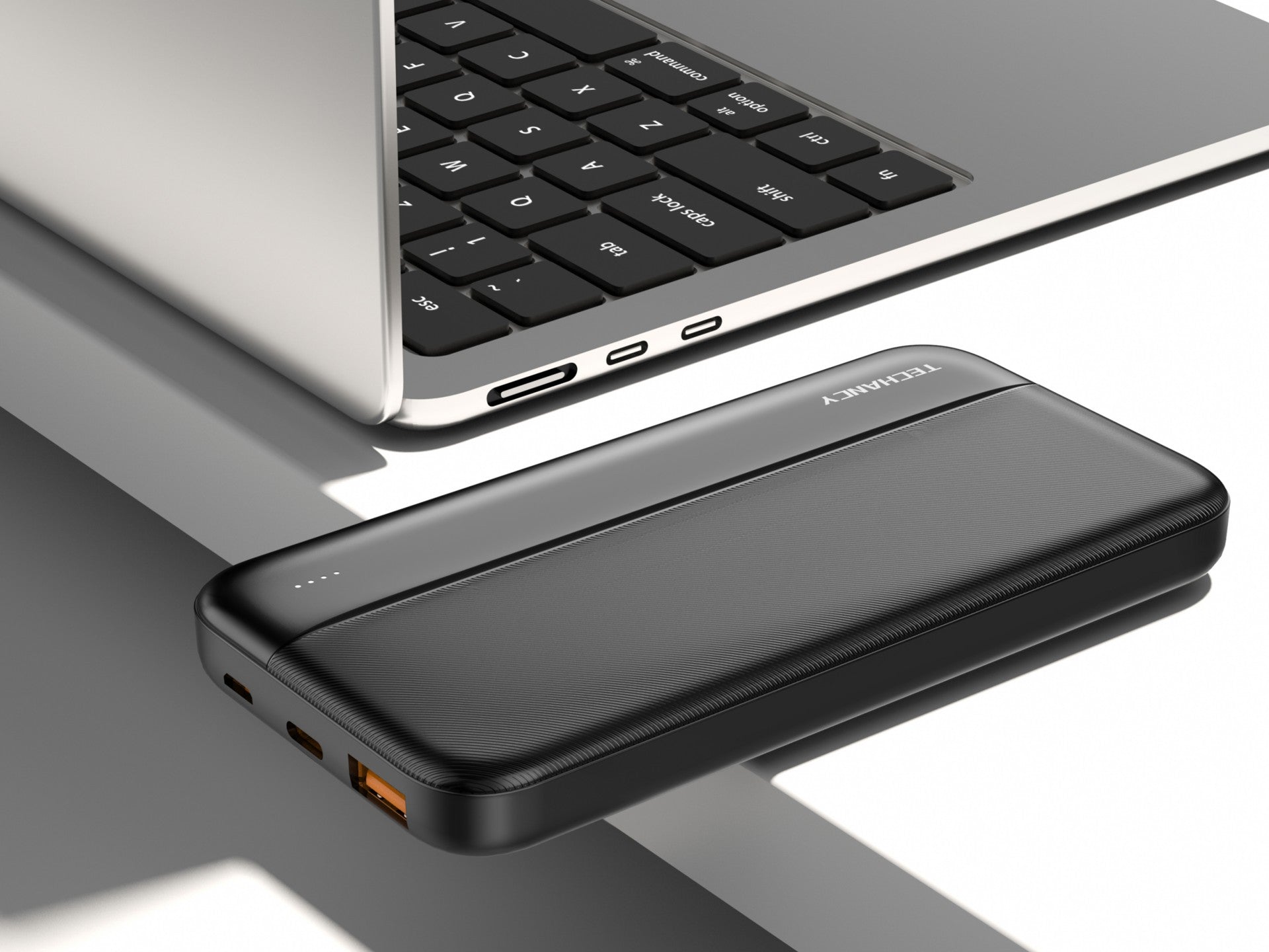 Techancy Power Bank 10000mah Preto TF2776, Carregamento Rápido Pd20w Para Smartphones, Tablets E Muito Mais!