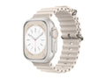 Techancy Bracelete De Silicone Branca KC2122, Compatível Com Apple Watch 42mm/44mm/45mm/49mm, Material De Silicone Macio